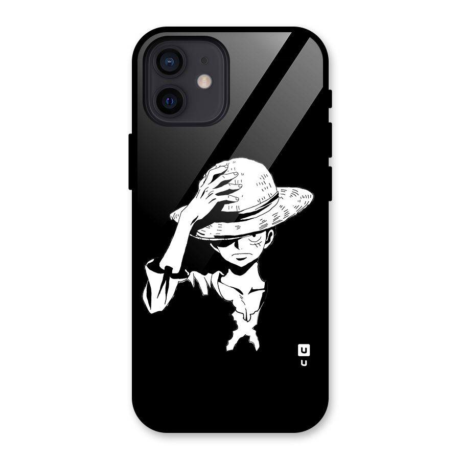 Anime One Piece Luffy Silhouette Glass Back Case for iPhone 12