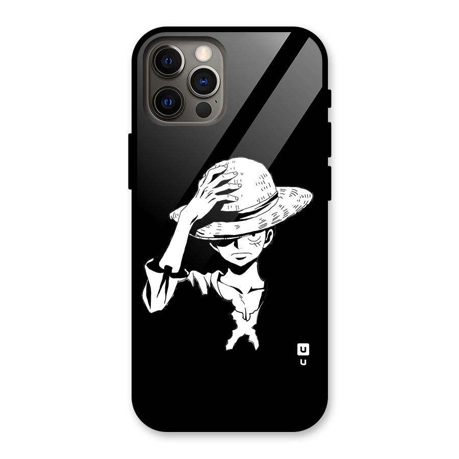 Anime One Piece Luffy Silhouette Glass Back Case for iPhone 12 Pro