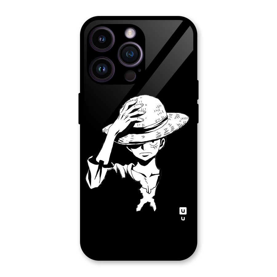 Anime One Piece Luffy Silhouette Glass Back Case for iPhone 14 Pro Max