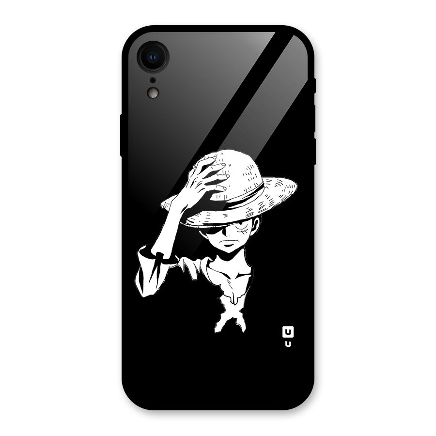 Anime One Piece Luffy Silhouette Glass Back Case for iPhone XR
