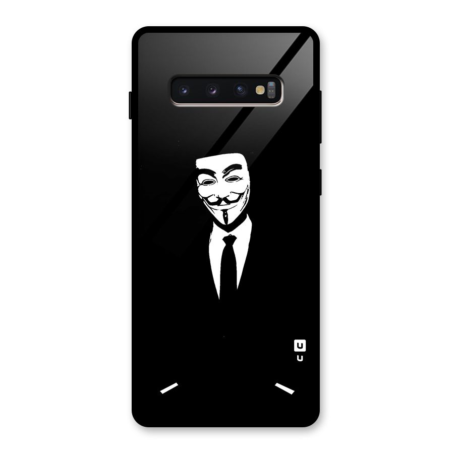 Anonymous Cool Gentleman Glass Back Case for Galaxy S10 Plus