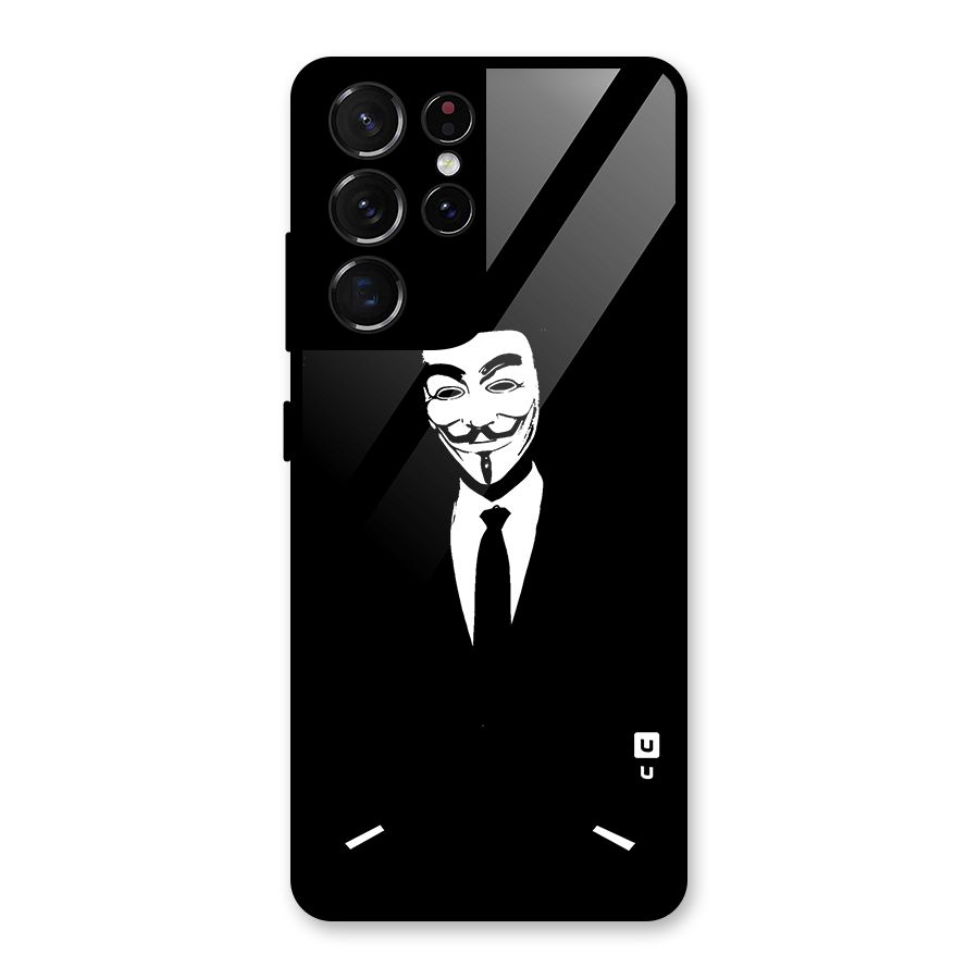 Anonymous Cool Gentleman Glass Back Case for Galaxy S21 Ultra 5G