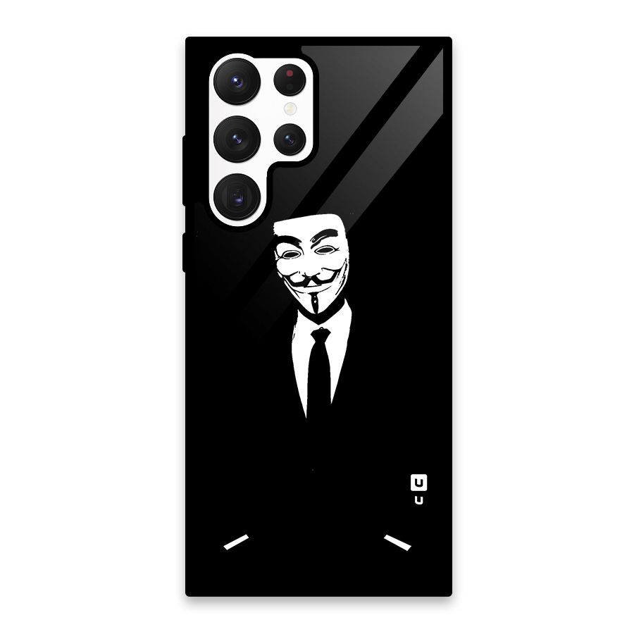 Anonymous Cool Gentleman Glass Back Case for Galaxy S22 Ultra 5G