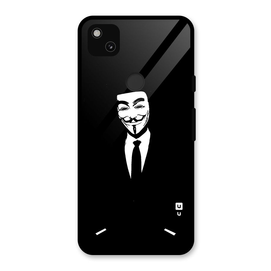 Anonymous Cool Gentleman Glass Back Case for Google Pixel 4a