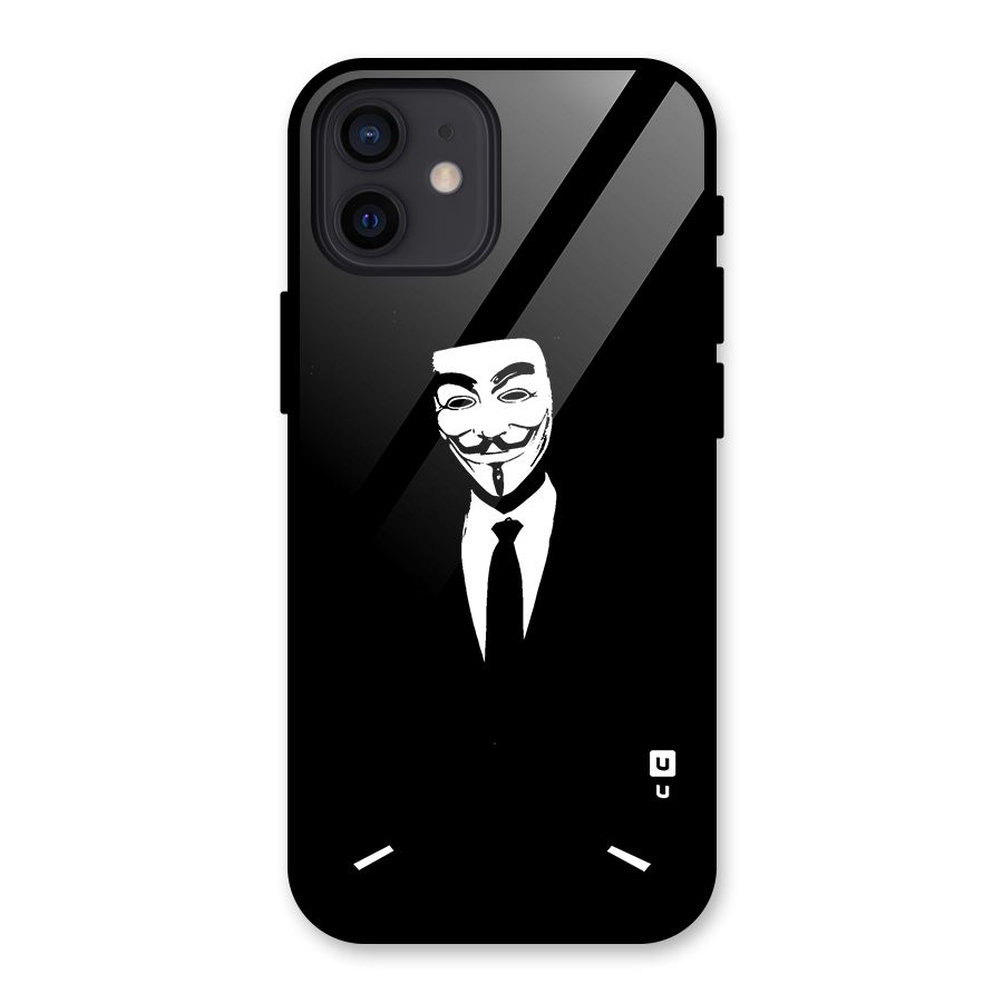 Anonymous Cool Gentleman Glass Back Case for iPhone 12