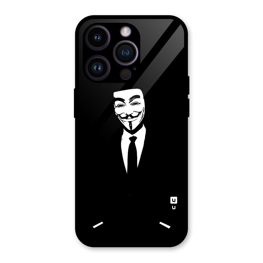 Anonymous Cool Gentleman Glass Back Case for iPhone 14 Pro