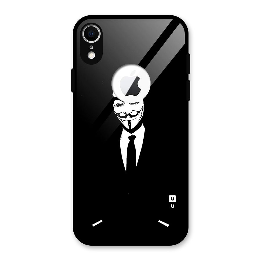 Anonymous Cool Gentleman Glass Back Case for iPhone XR Logo Cut