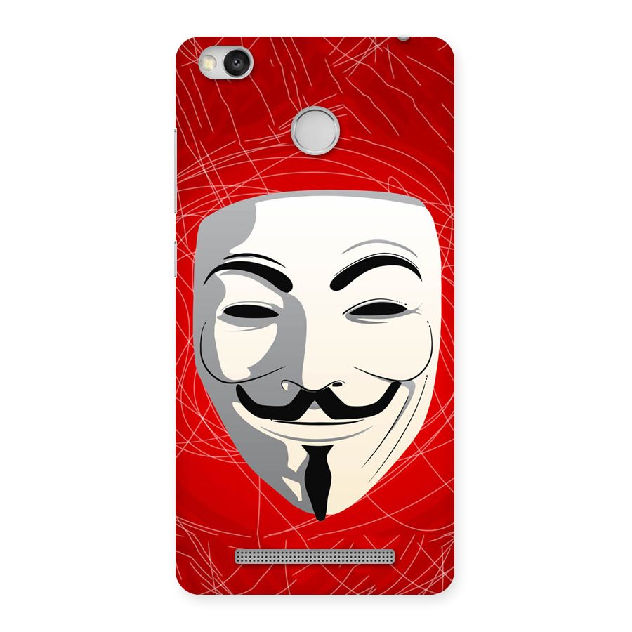 Anonymous Mask Abstract  Back Case for Redmi 3S Prime