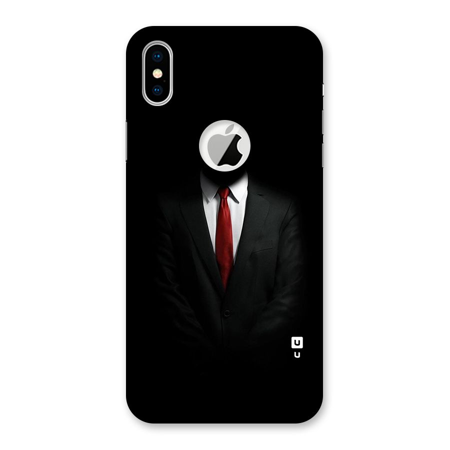 Anonymous Suit Back Case for iPhone X Logo Cut