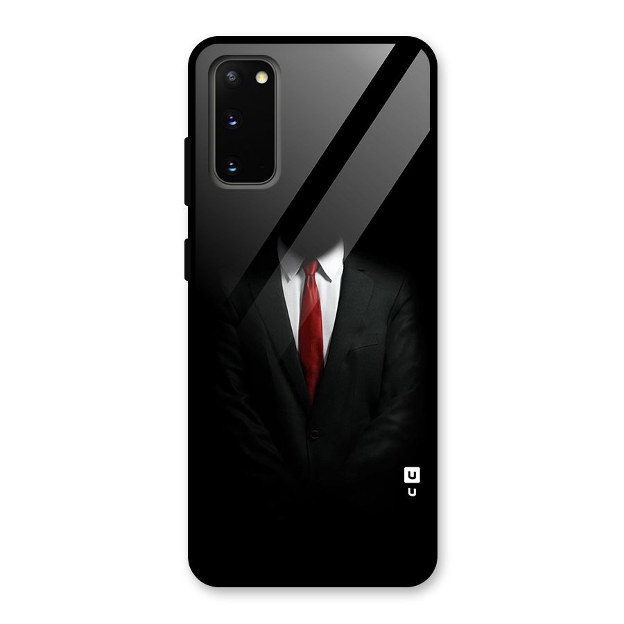 Anonymous Suit Glass Back Case for Galaxy S20