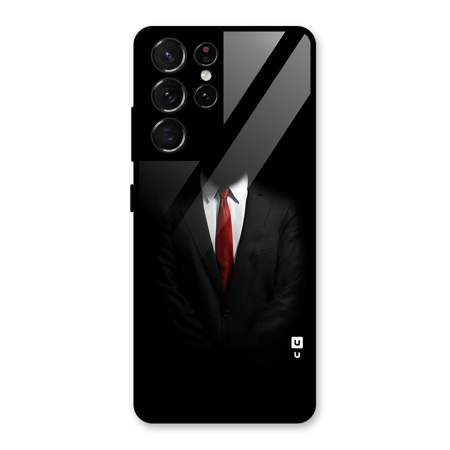 Anonymous Suit Glass Back Case for Galaxy S21 Ultra 5G