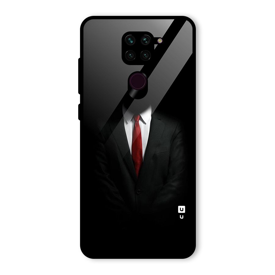 Anonymous Suit Glass Back Case for Redmi Note 9
