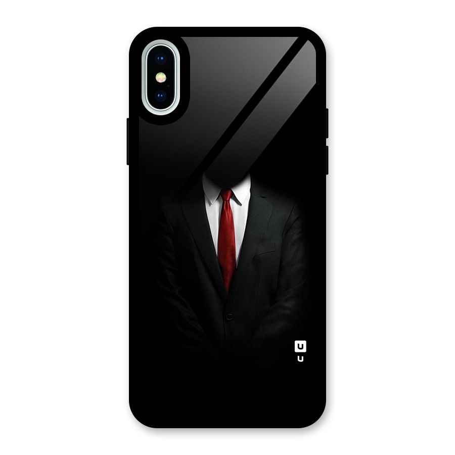 Anonymous Suit Glass Back Case for iPhone XS