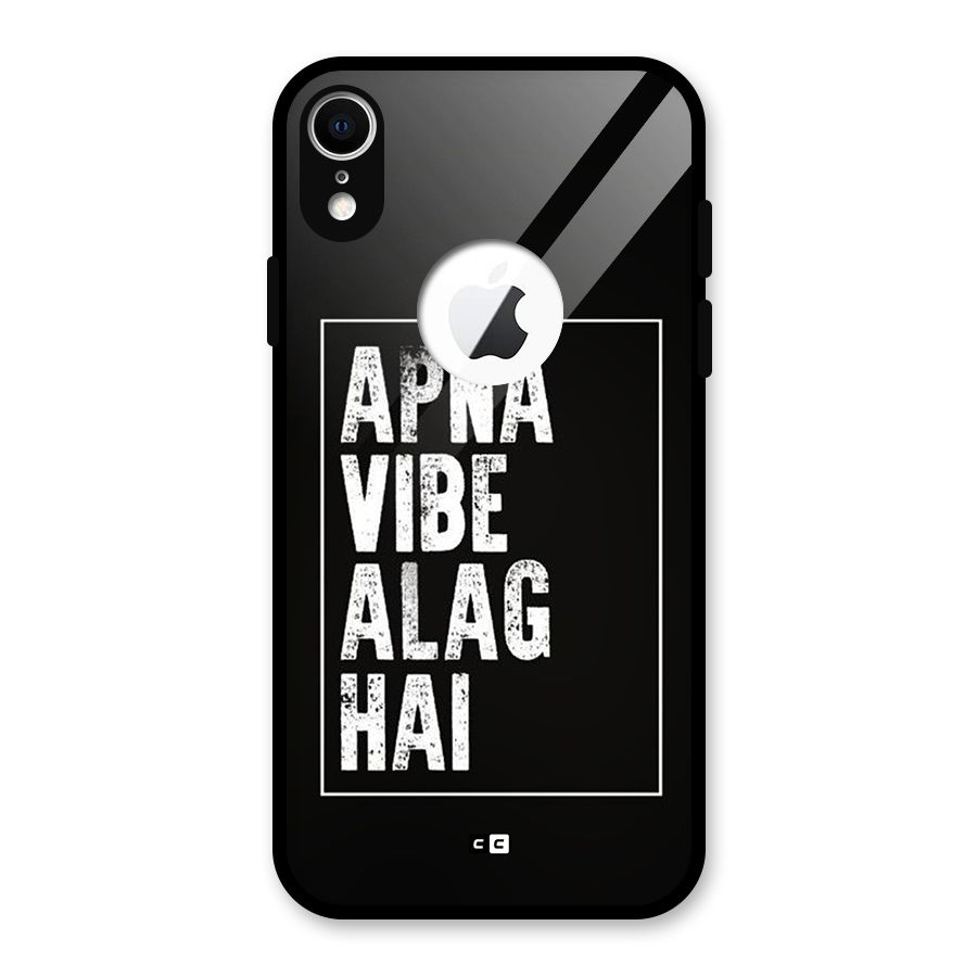 Apna Vibe Glass Back Case for iPhone XR Logo Cut