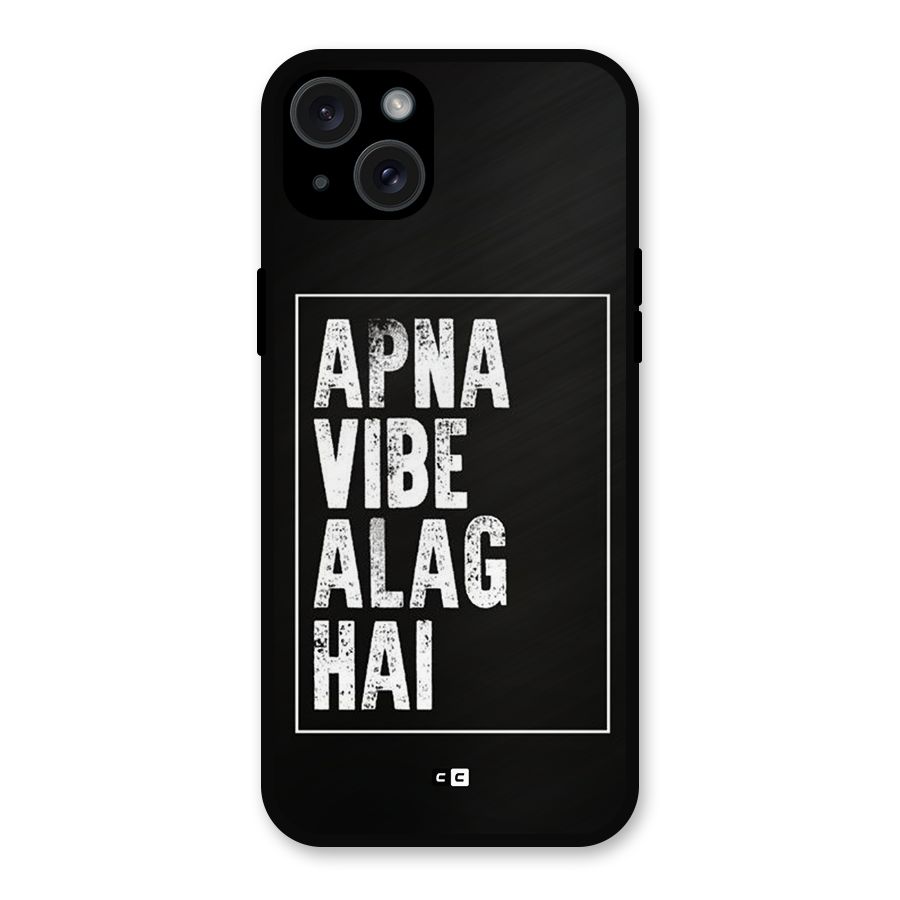 Apna Vibe Metal Back Case for iPhone 15 Plus