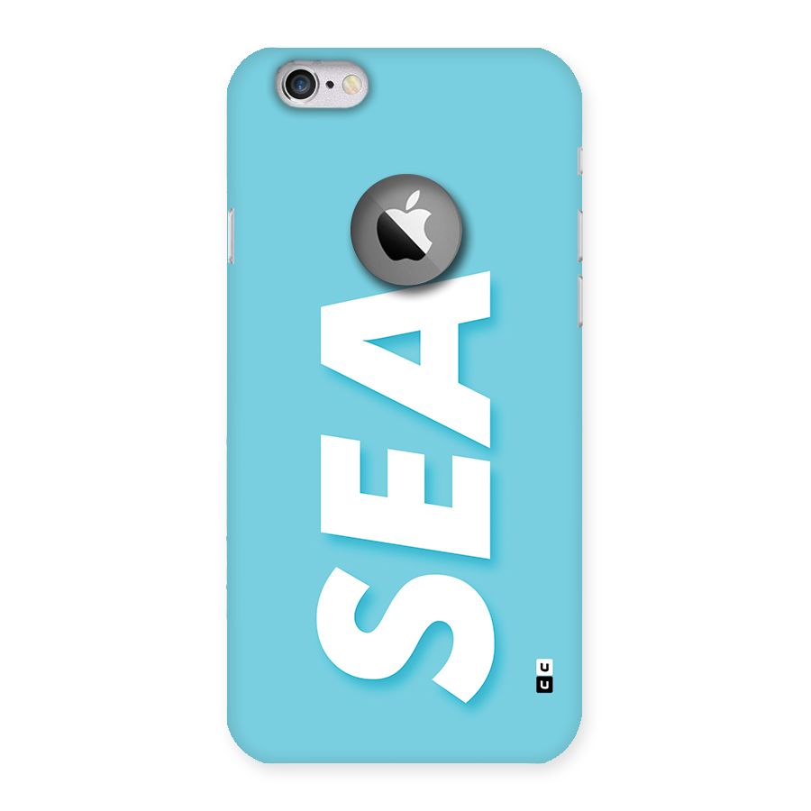 Aqua Sea Back Case for iPhone 6 Logo Cut