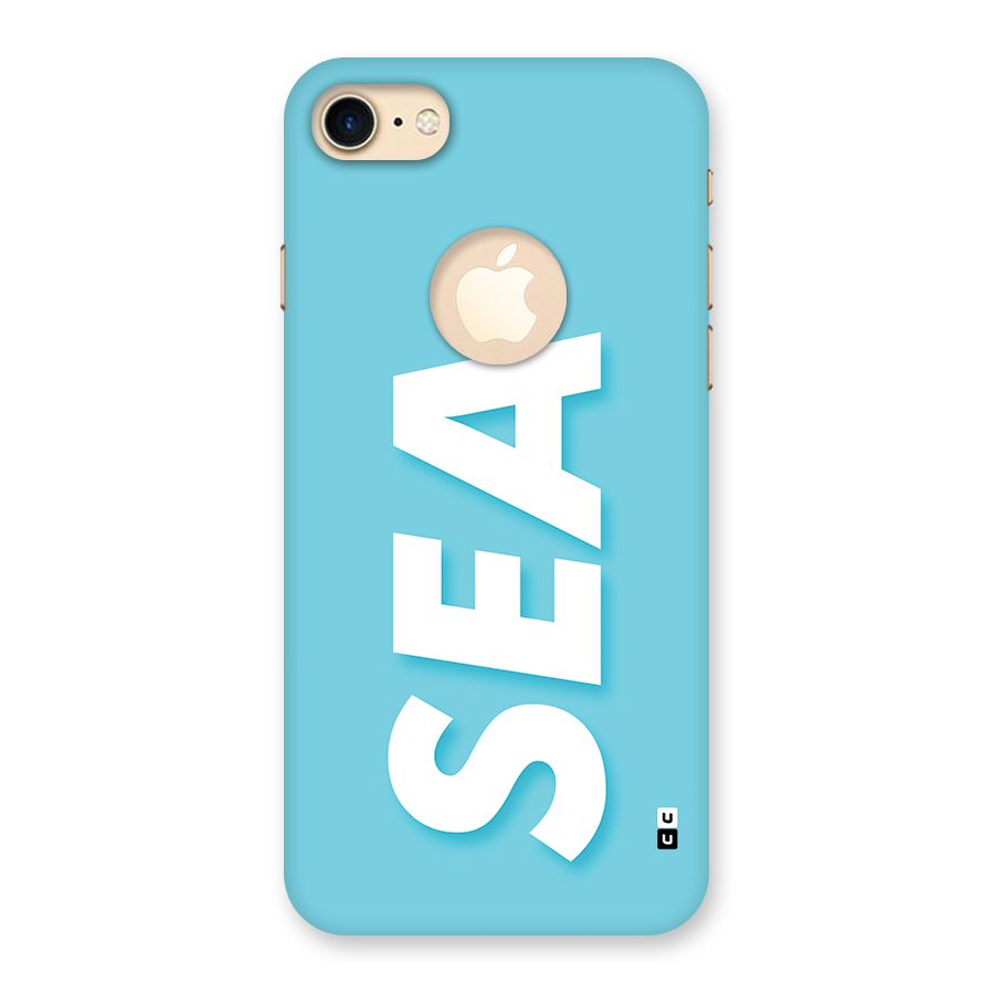 Aqua Sea Back Case for iPhone 7 Logo Cut