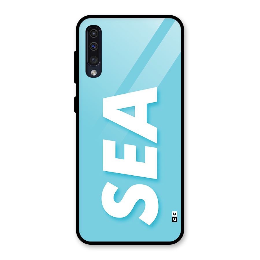 Aqua Sea Glass Back Case for Galaxy A50
