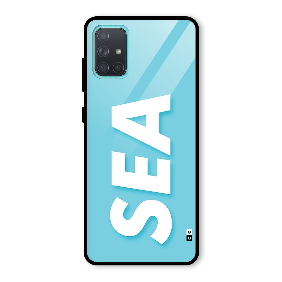 Aqua Sea Glass Back Case for Galaxy A71