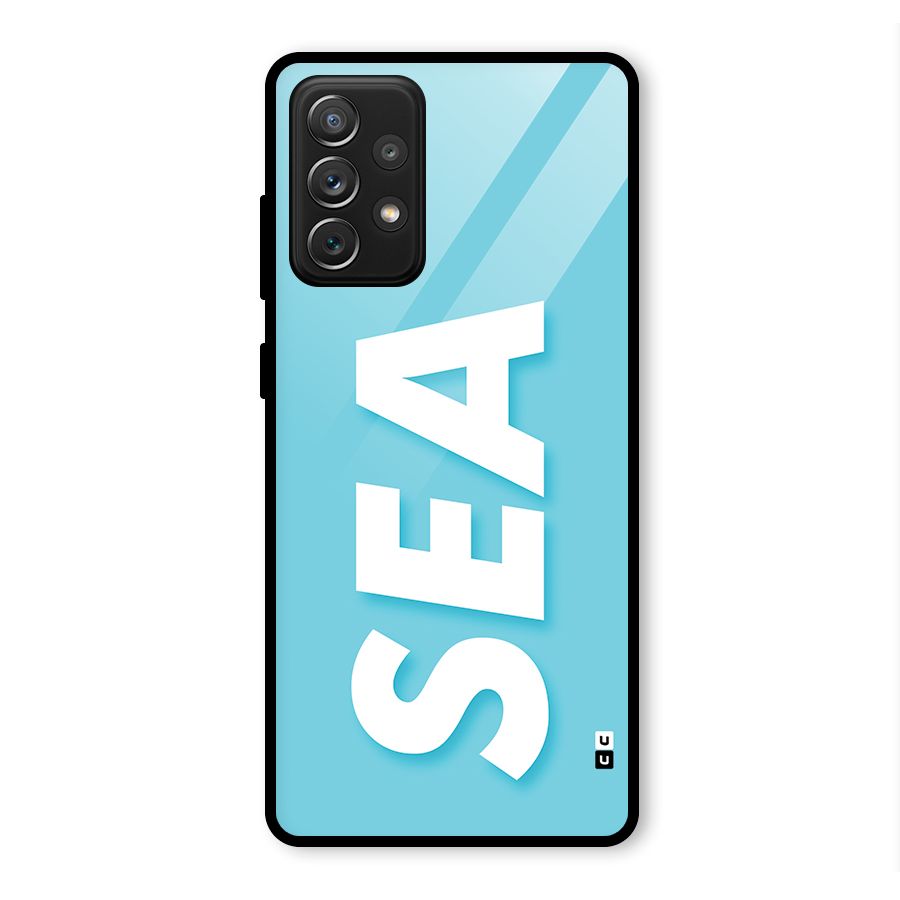Aqua Sea Glass Back Case for Galaxy A72