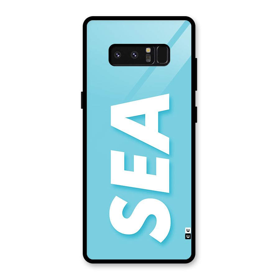 Aqua Sea Glass Back Case for Galaxy Note 8