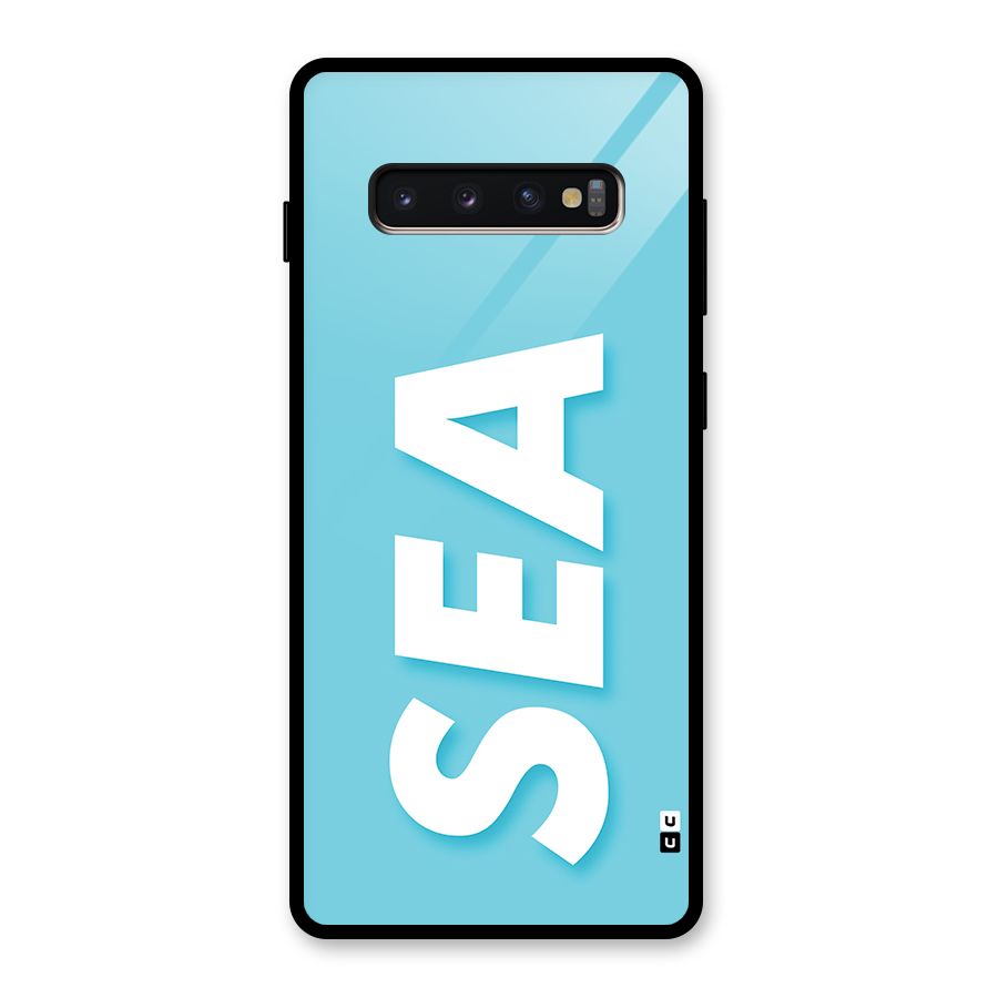 Aqua Sea Glass Back Case for Galaxy S10 Plus