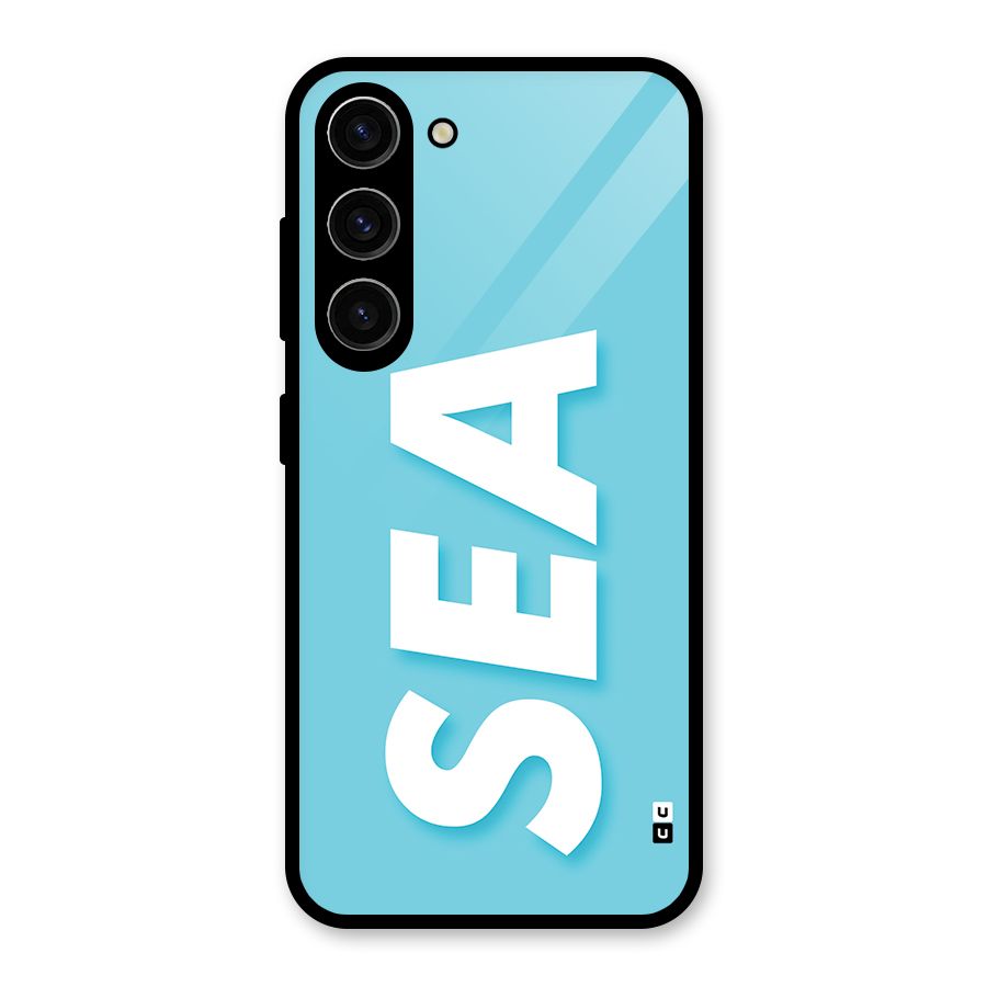 Aqua Sea Glass Back Case for Galaxy S23