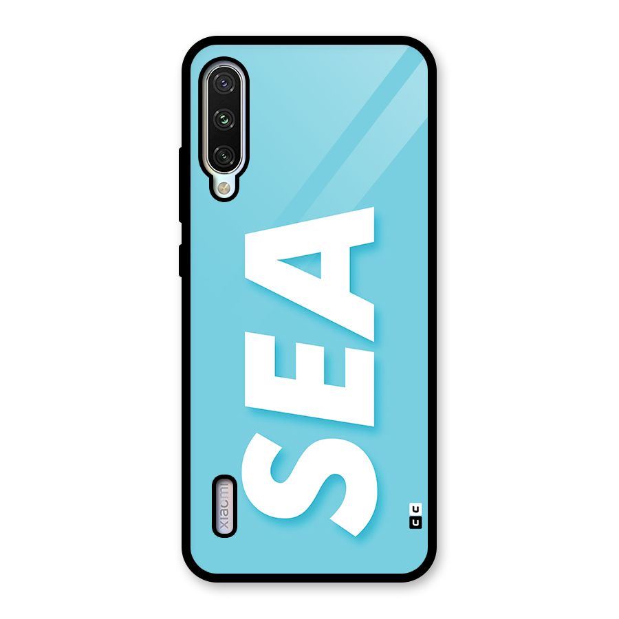 Aqua Sea Glass Back Case for Mi A3