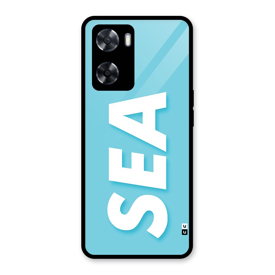 Aqua Sea Glass Back Case for Oppo A57 2022