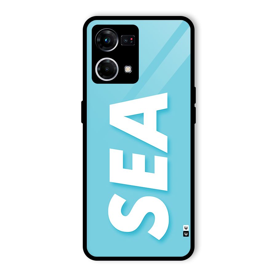 Aqua Sea Glass Back Case for Oppo F21 Pro 4G