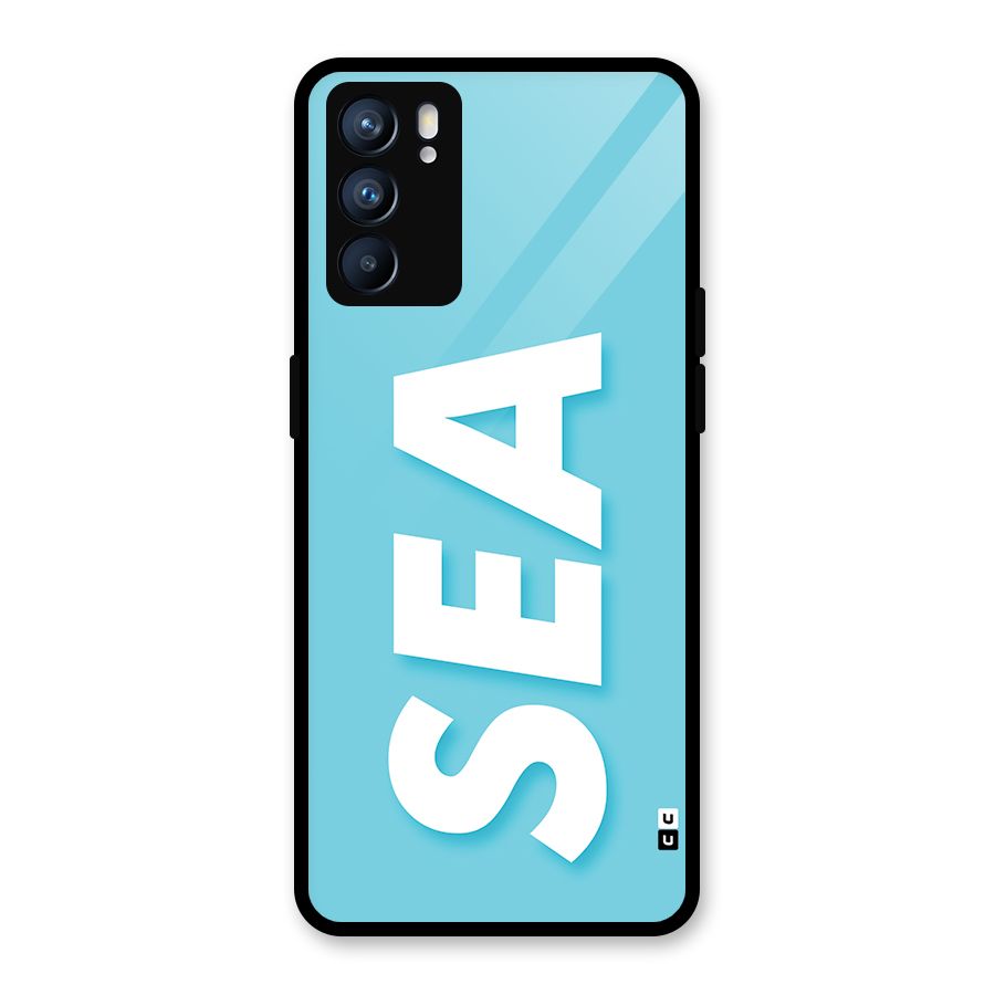 Aqua Sea Glass Back Case for Oppo Reno6 5G