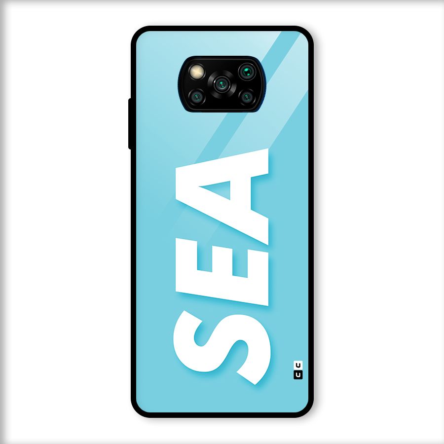 Aqua Sea Glass Back Case for Poco X3
