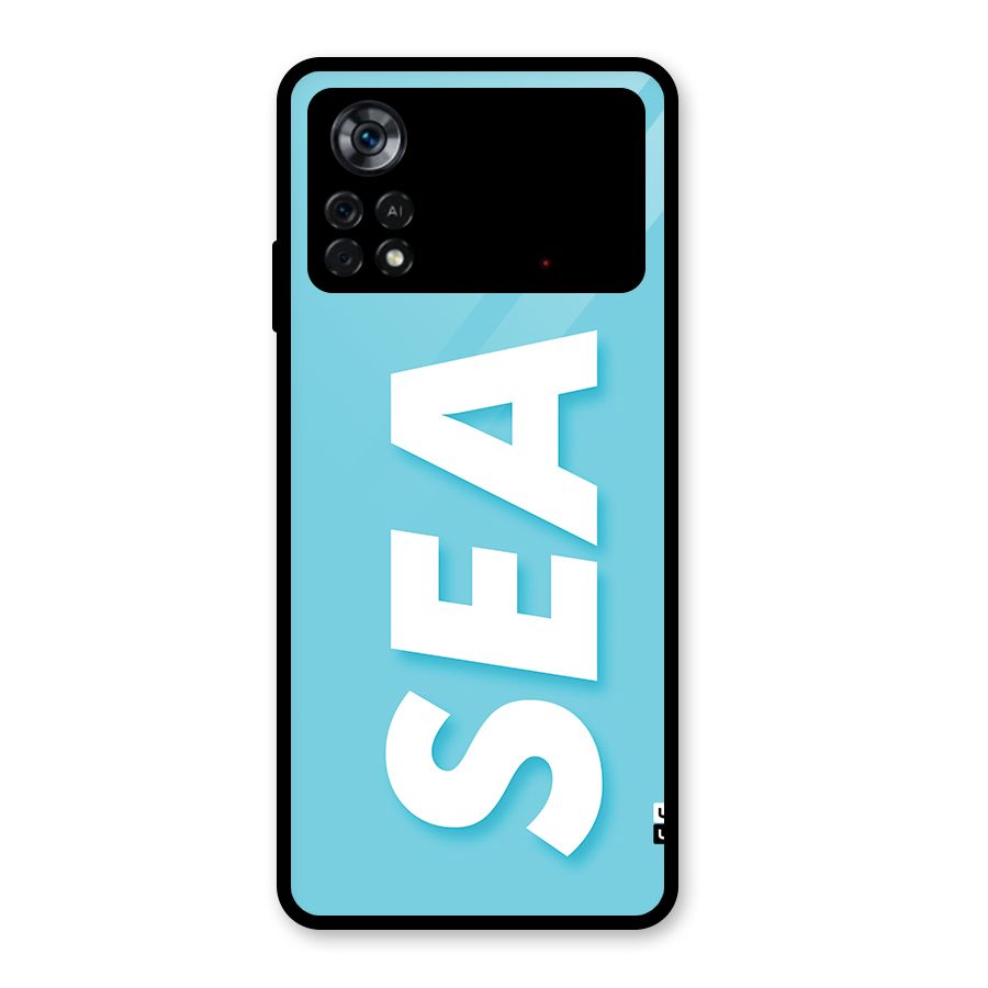 Aqua Sea Glass Back Case for Poco X4 Pro 5G
