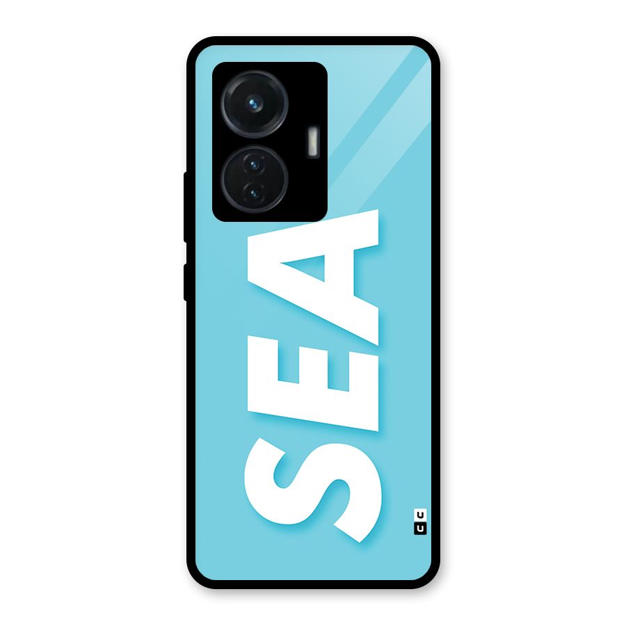 Aqua Sea Glass Back Case for Vivo T1 44W