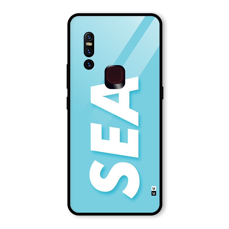 Aqua Sea Glass Back Case for Vivo V15
