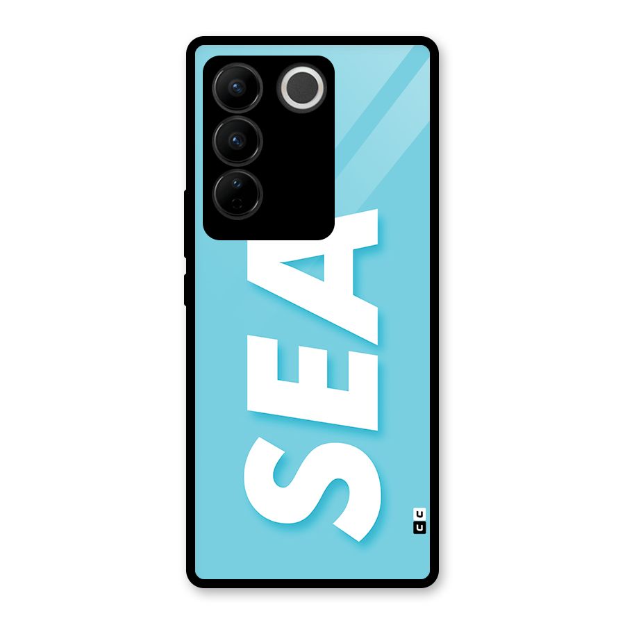 Aqua Sea Glass Back Case for Vivo V27