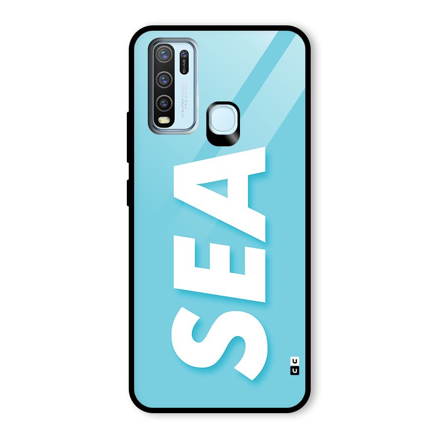 Aqua Sea Glass Back Case for Vivo Y30