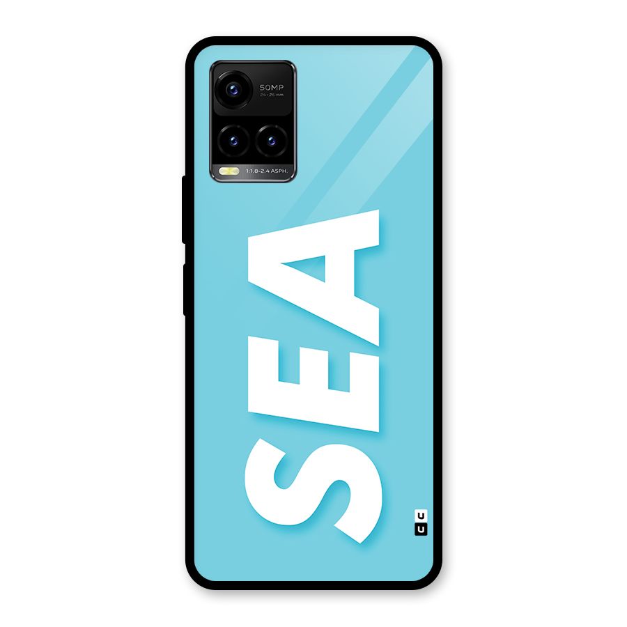 Aqua Sea Glass Back Case for Vivo Y33s