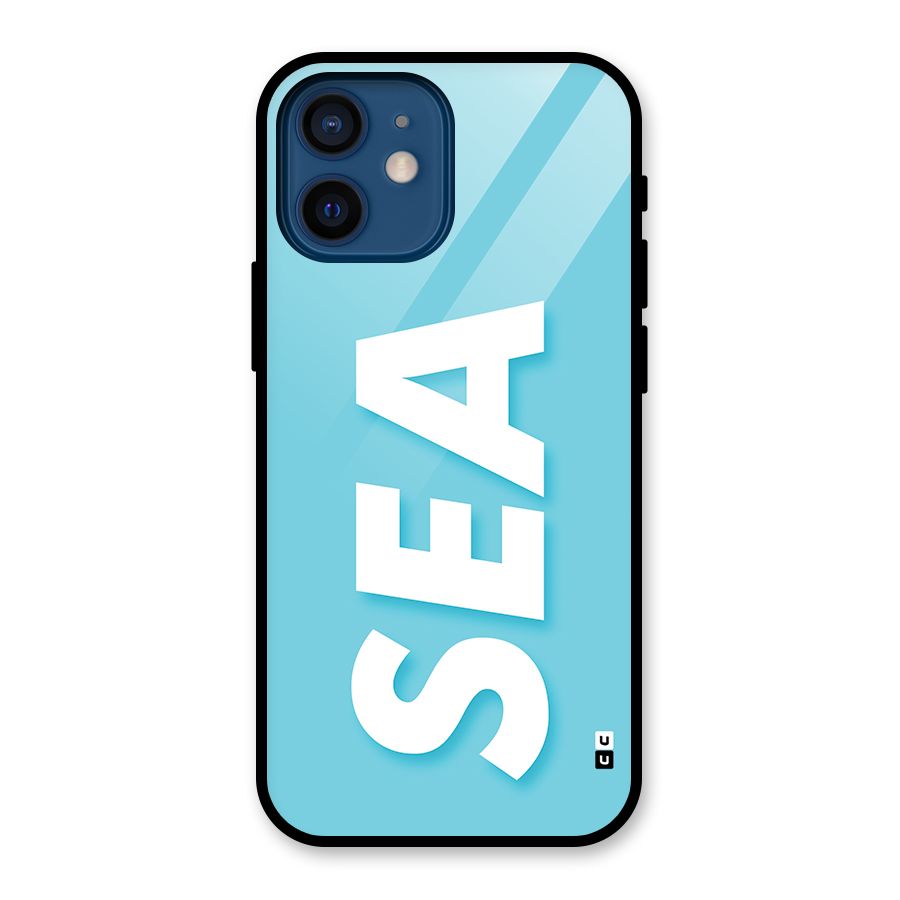 Aqua Sea Glass Back Case for iPhone 12 Mini