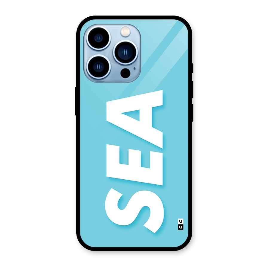 Aqua Sea Glass Back Case for iPhone 13 Pro