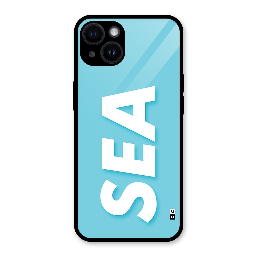 Aqua Sea Glass Back Case for iPhone 14