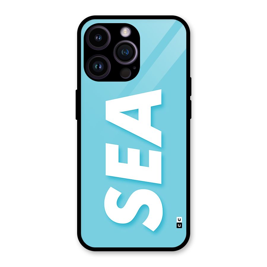 Aqua Sea Glass Back Case for iPhone 14 Pro Max