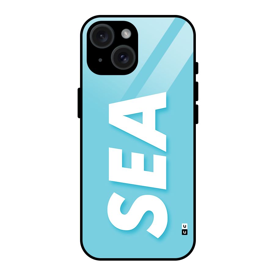 Aqua Sea Glass Back Case for iPhone 15