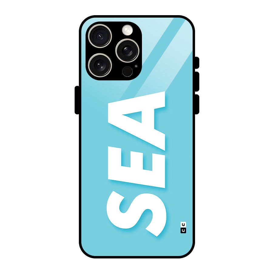 Aqua Sea Glass Back Case for iPhone 15 Pro Max