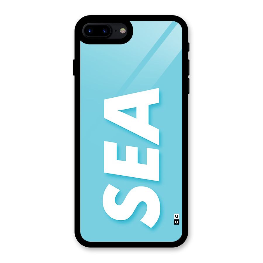 Aqua Sea Glass Back Case for iPhone 8 Plus