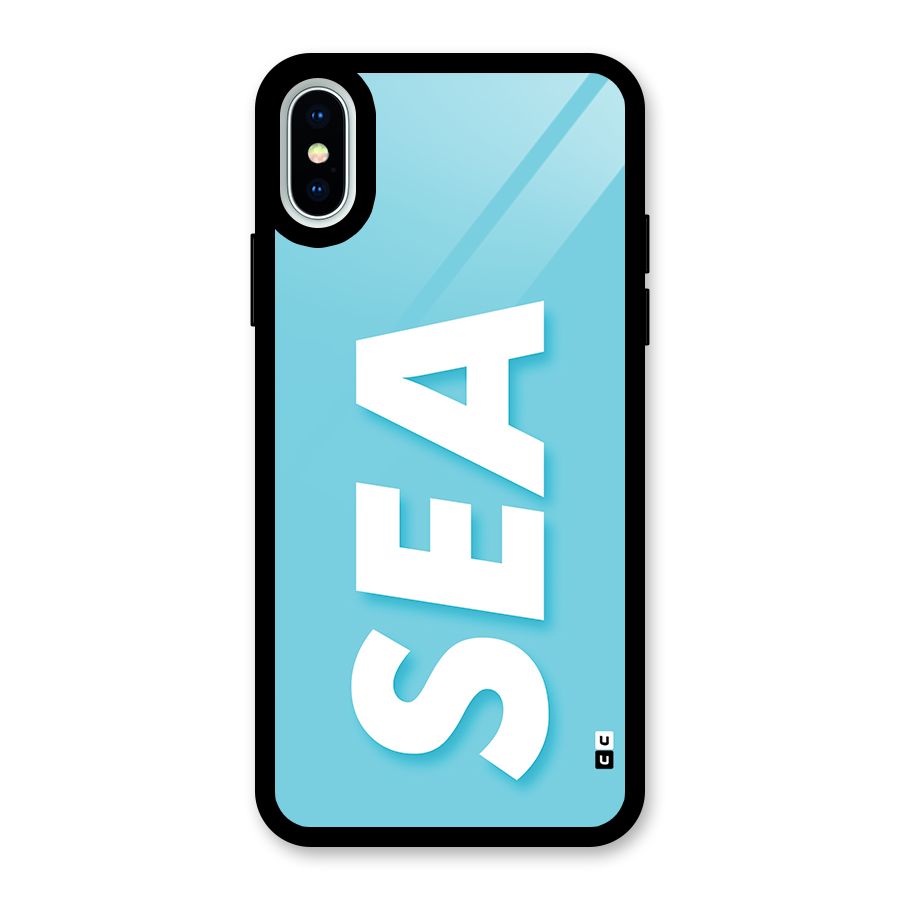 Aqua Sea Glass Back Case for iPhone XS