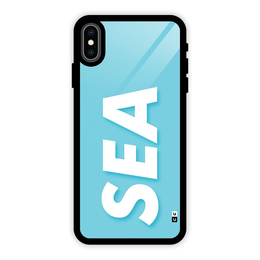 Aqua Sea Glass Back Case for iPhone XS Max