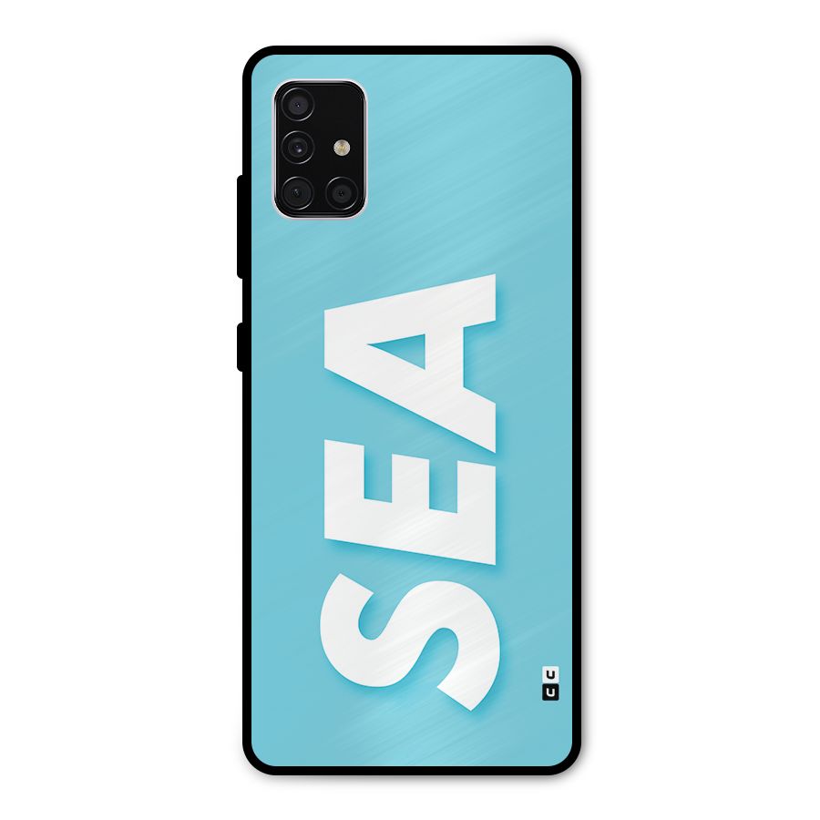 Aqua Sea Metal Back Case for Galaxy A51