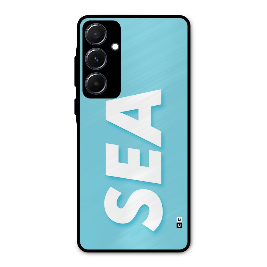 Aqua Sea Metal Back Case for Galaxy A55