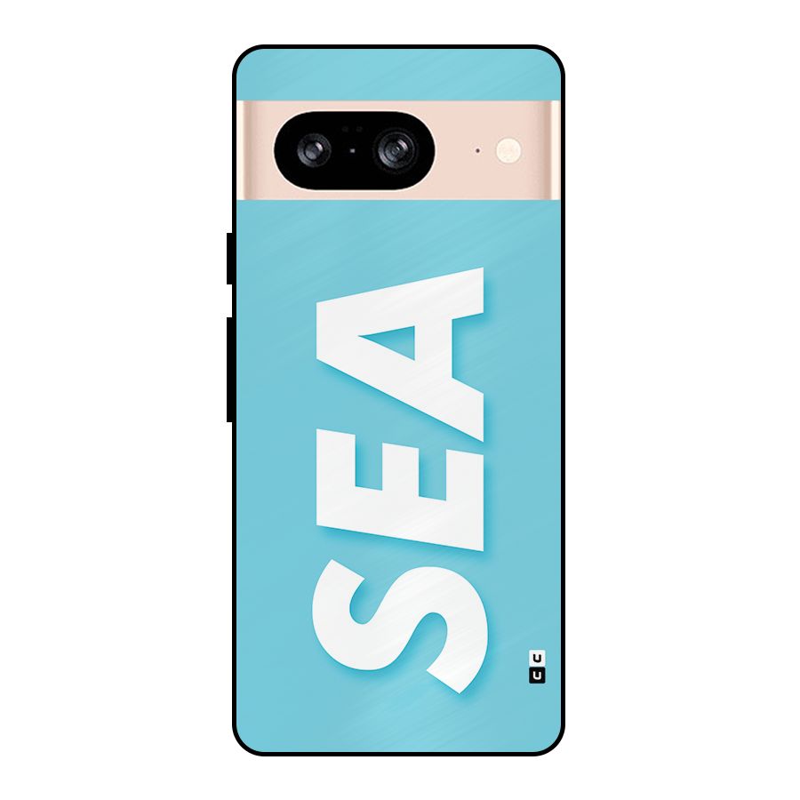 Aqua Sea Metal Back Case for Google Pixel 8